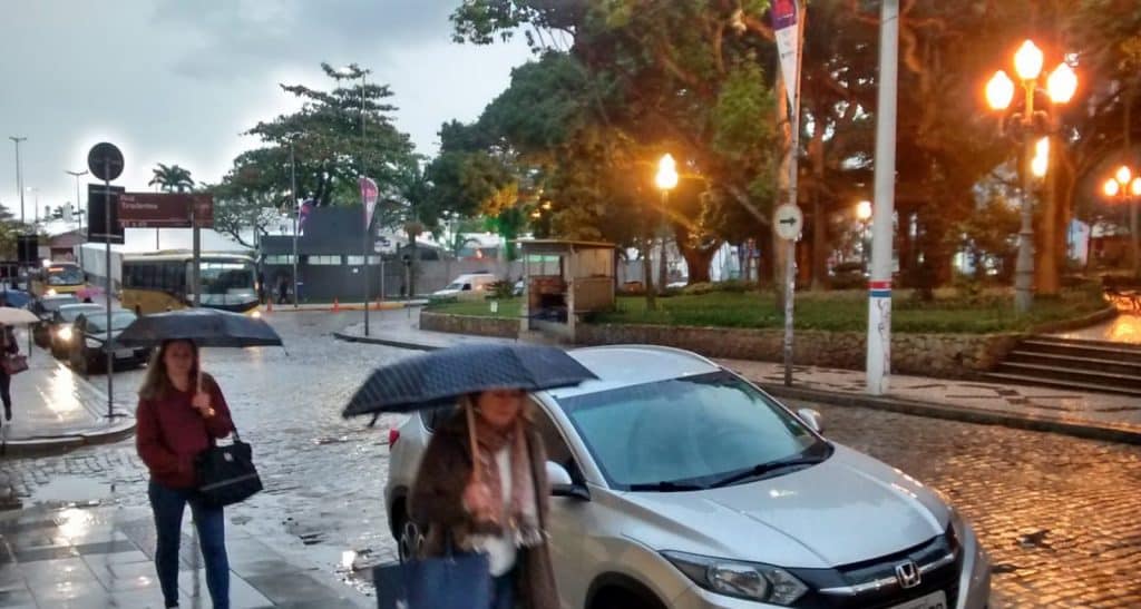 chuva forte em Santa catarina